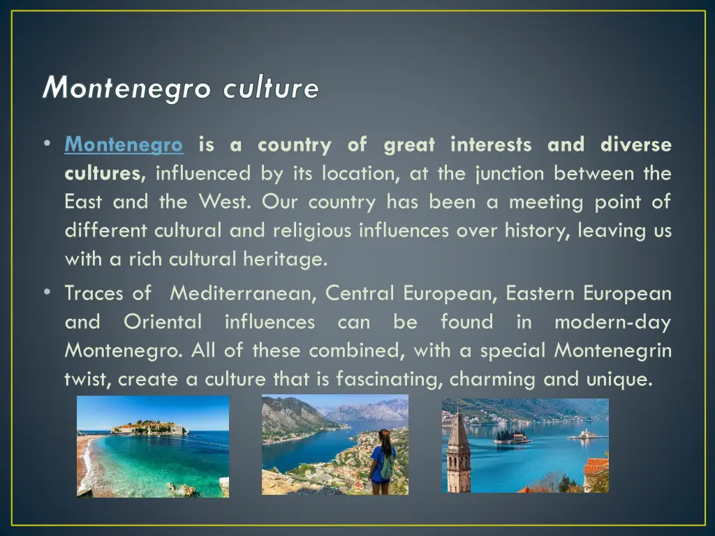 montenegro culture