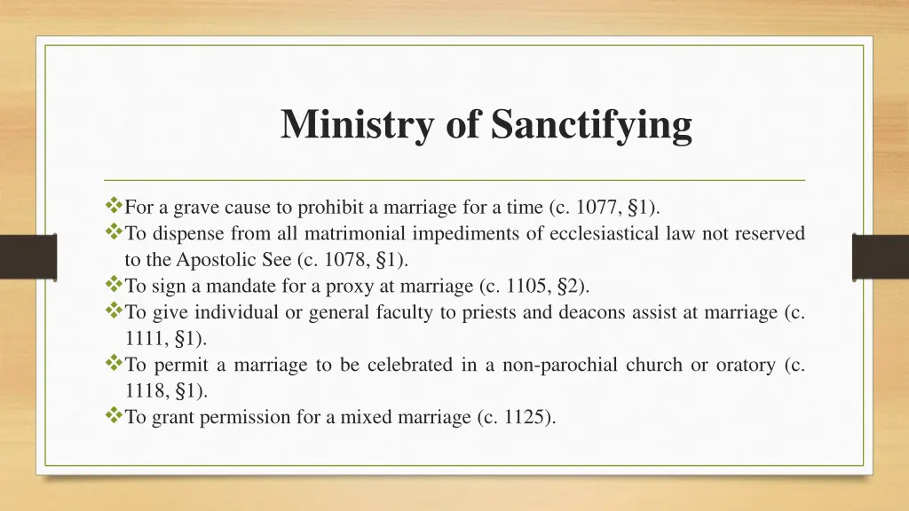 ministry of sanctifying 2