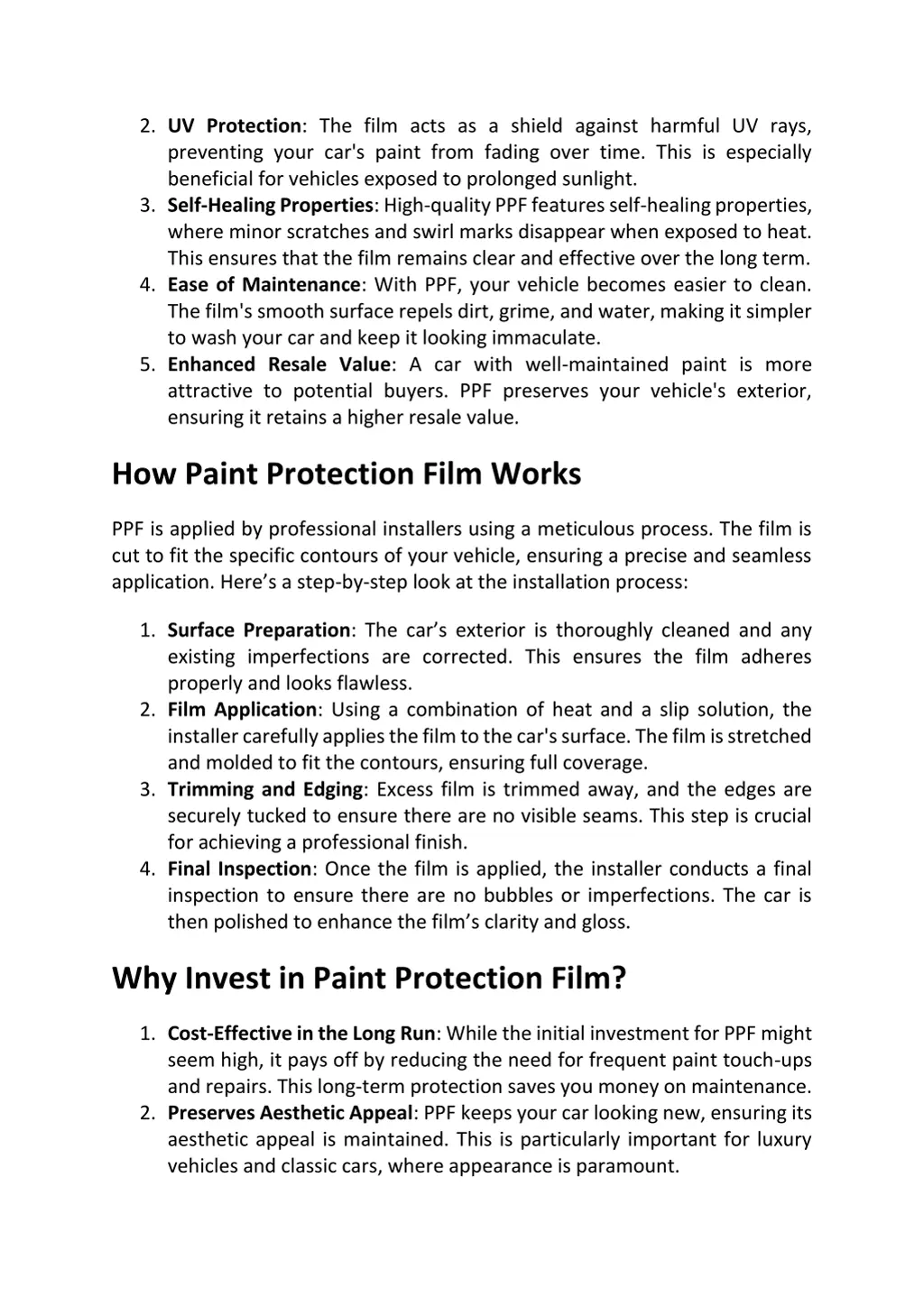 2 uv protection the film acts as a shield against