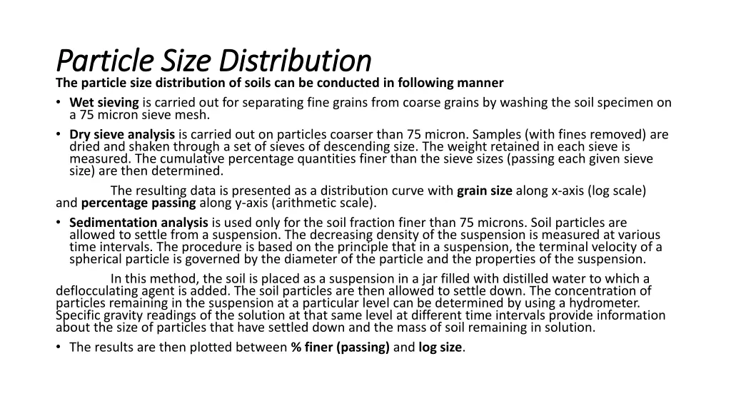 particle size distribution particle size