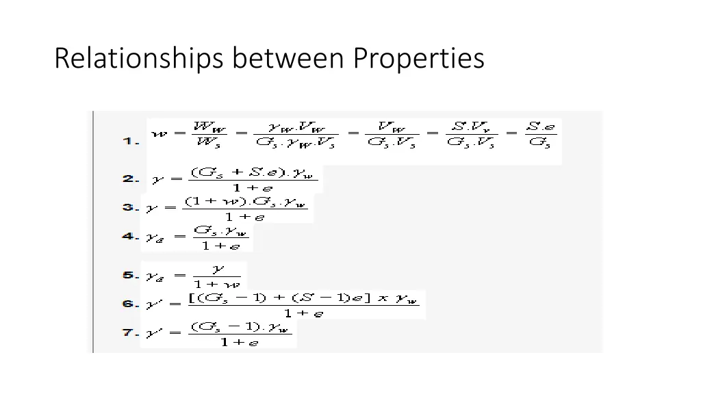 relationships between properties