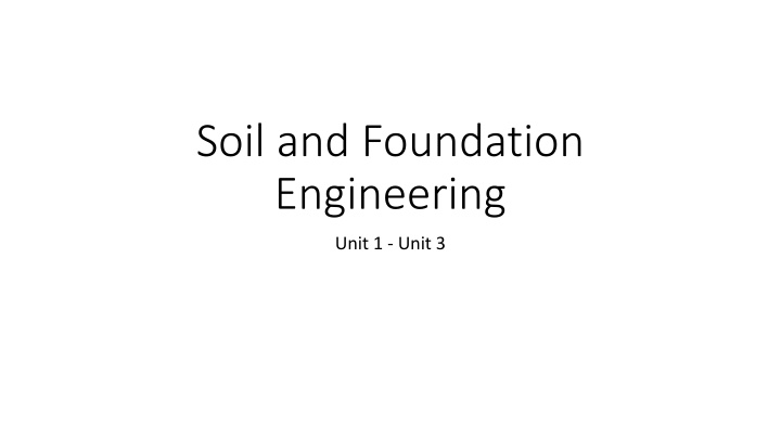 soil and foundation engineering