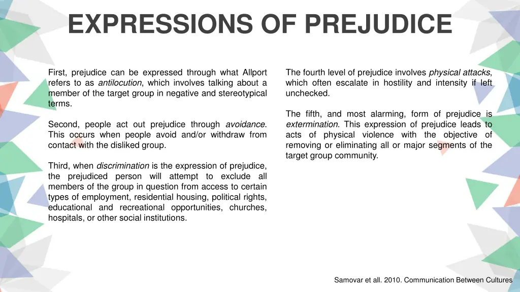 expressions of prejudice