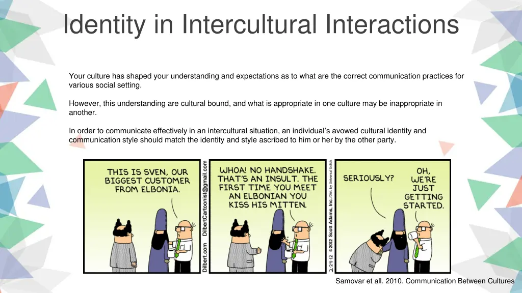 identity in intercultural interactions