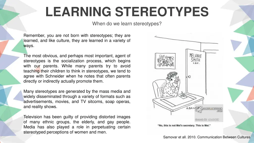 learning stereotypes when do we learn stereotypes