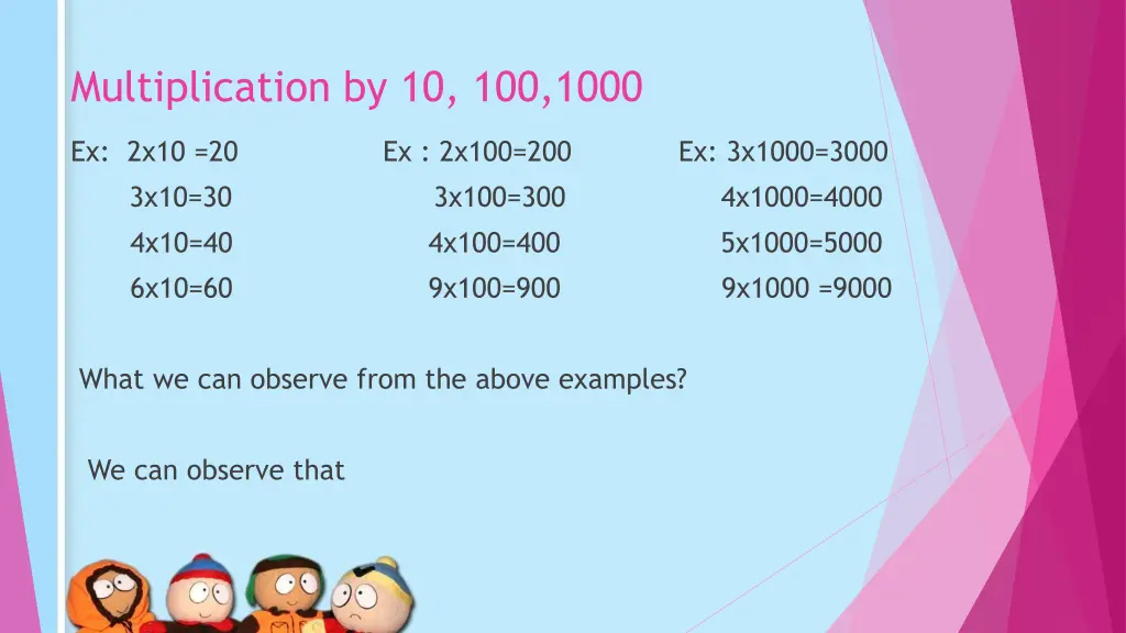 multiplication by 10 100 1000