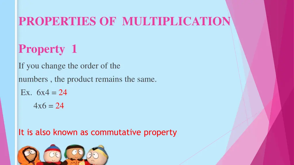 properties of multiplication