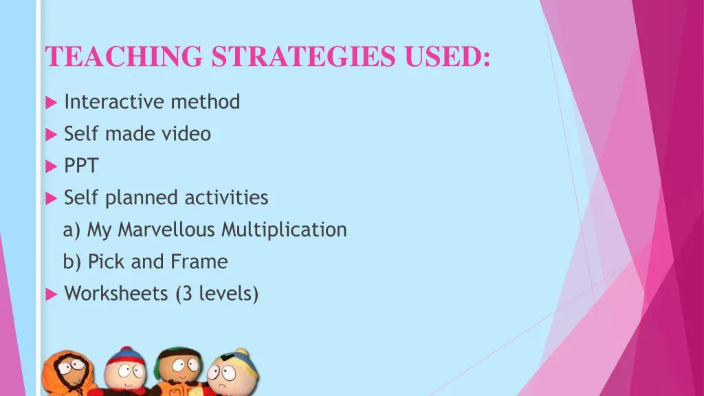 teaching strategies used