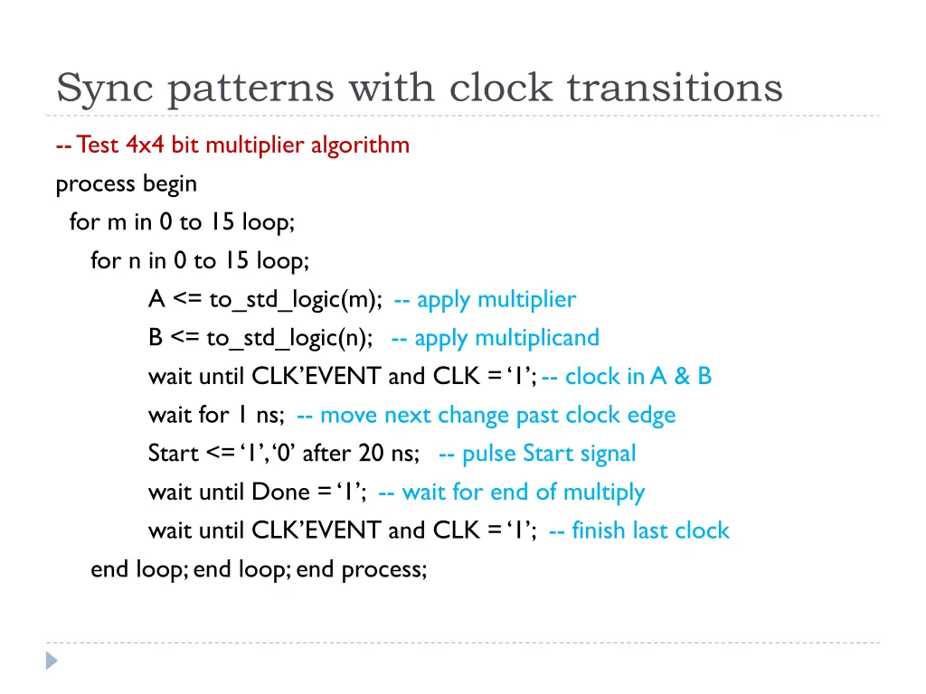 sync patterns with clock transitions