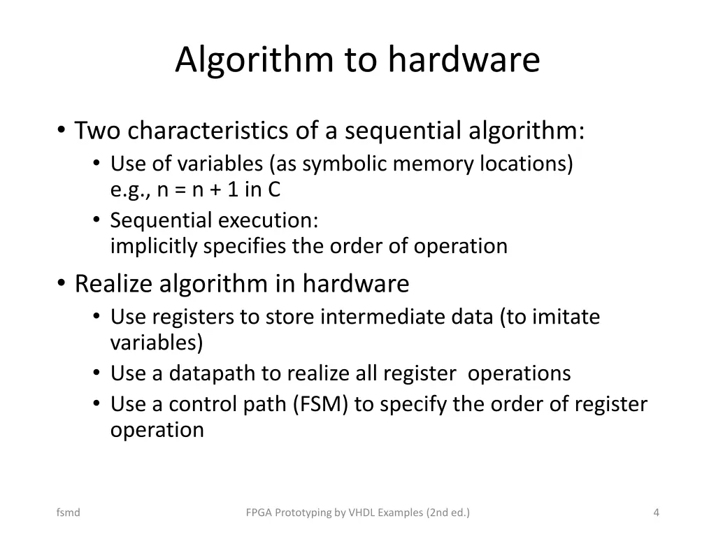 algorithm to hardware