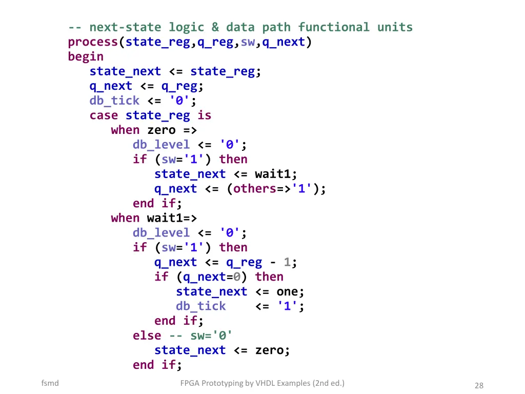 next state logic data path functional units