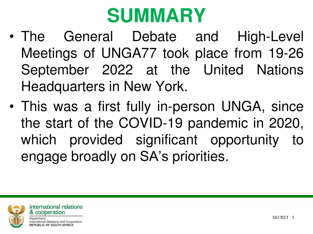 summary general debate meetings of unga77 took