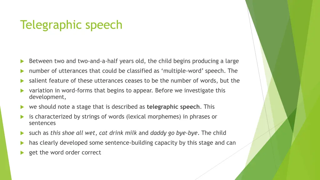 telegraphic speech