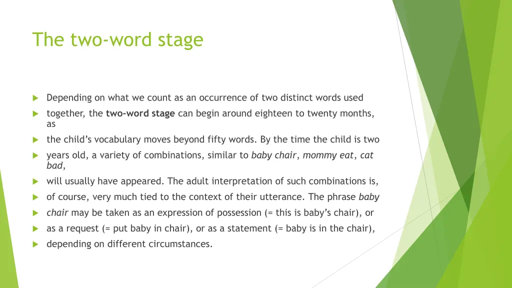 the two word stage