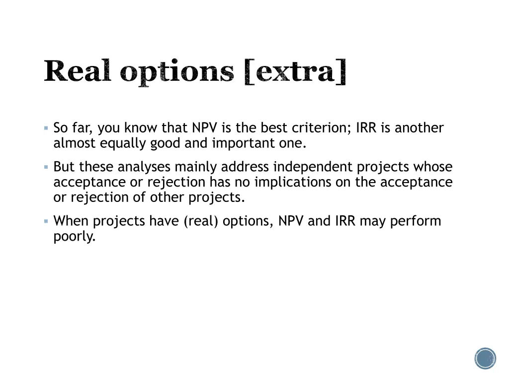 real options extra