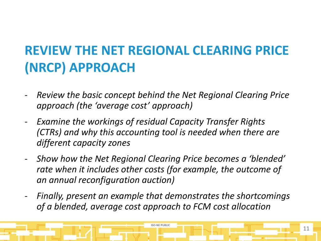 review the net regional clearing price nrcp