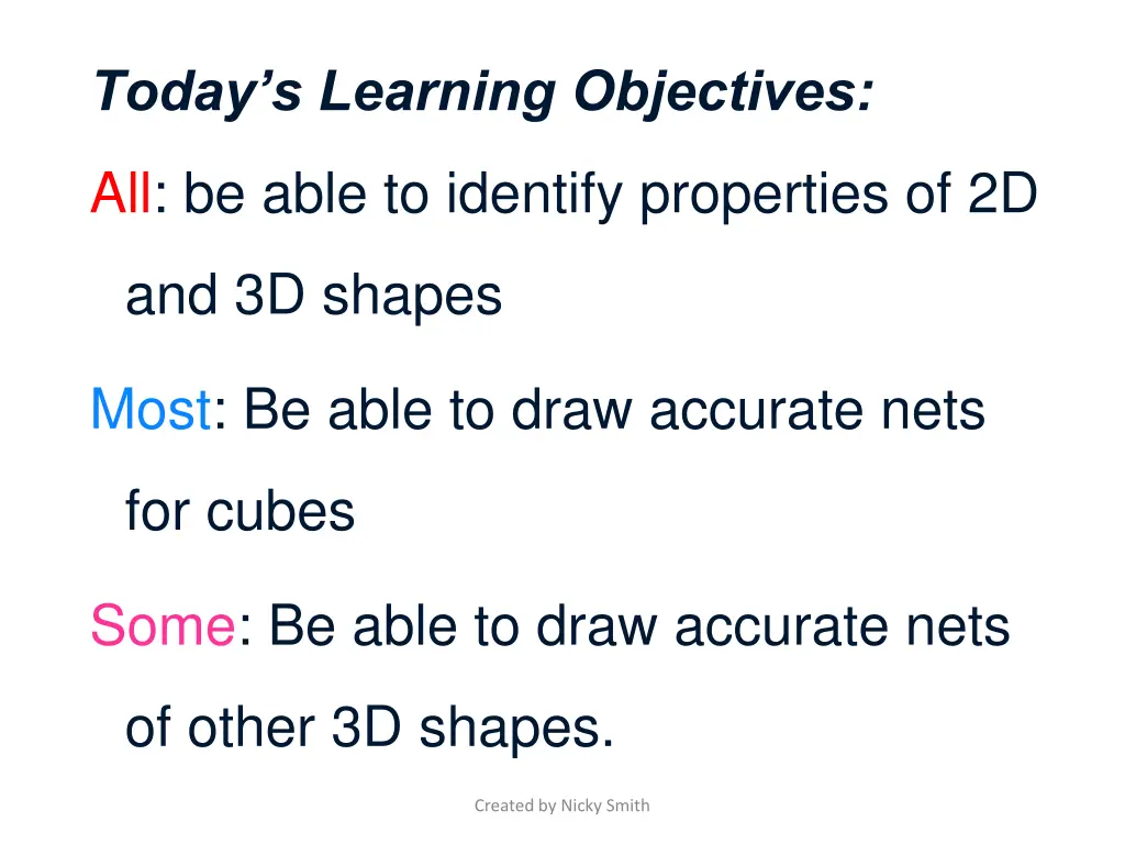 today s learning objectives