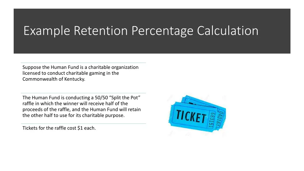 example retention percentage calculation