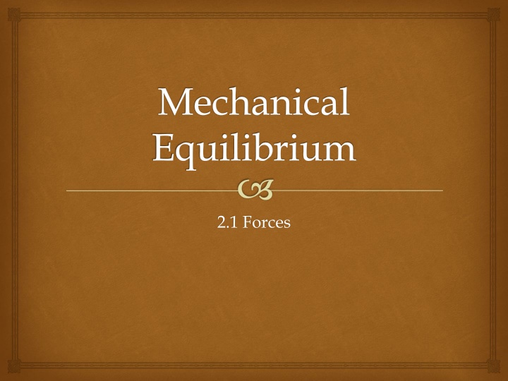 mechanical equilibrium