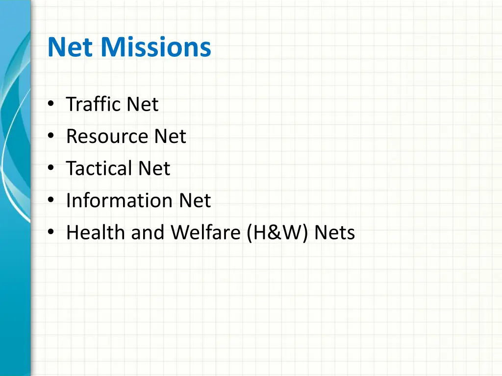 net missions