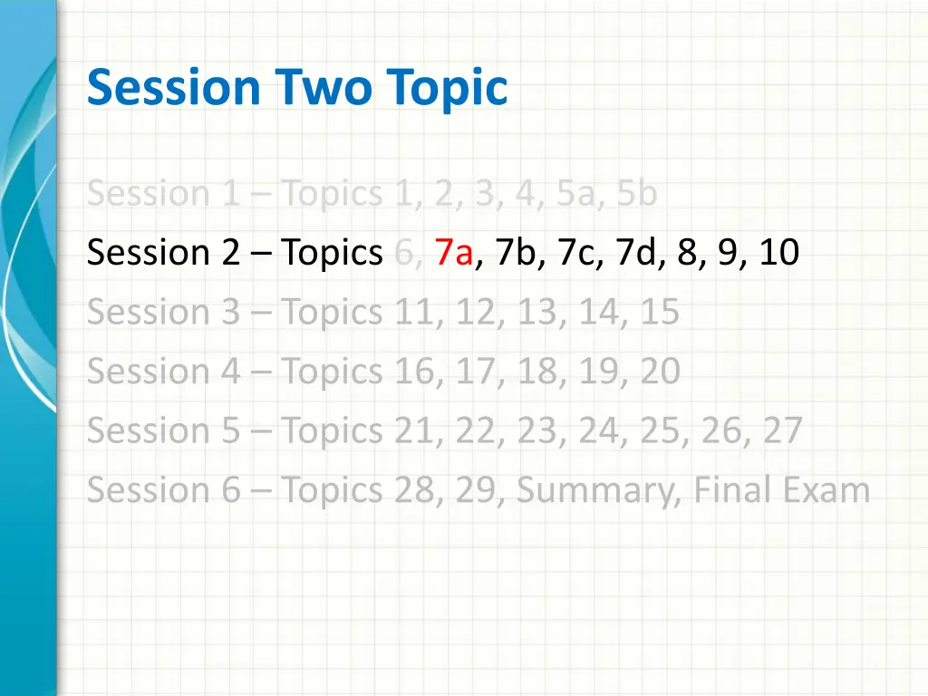 session two topic