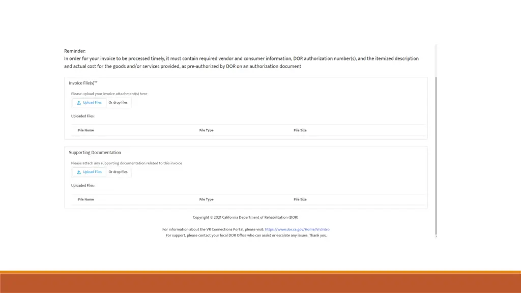 process to submit an invoice slide 4