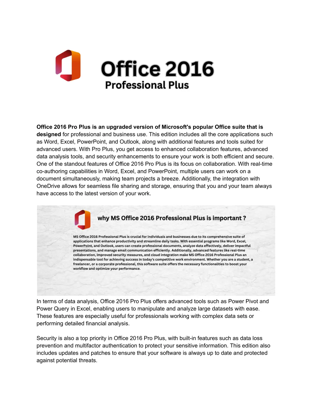 office 2016 pro plus is an upgraded version