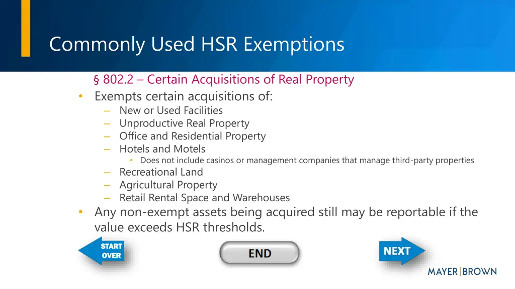 commonly used hsr exemptions 1