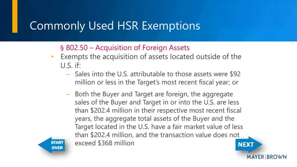 commonly used hsr exemptions 5