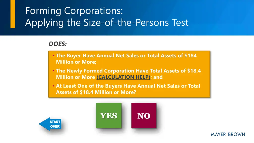 forming corporations applying the size 1