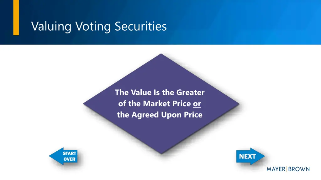 valuing voting securities 2