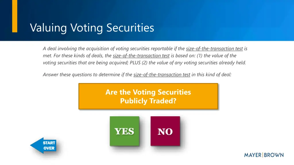 valuing voting securities