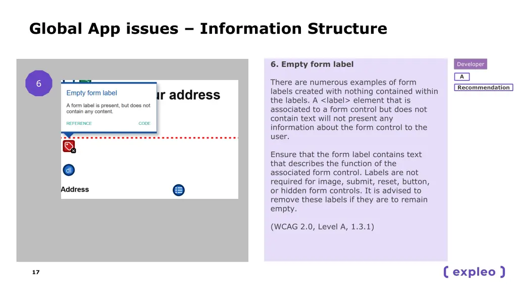 global app issues information structure 1