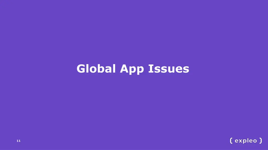 global app issues