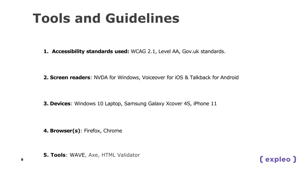 tools and guidelines