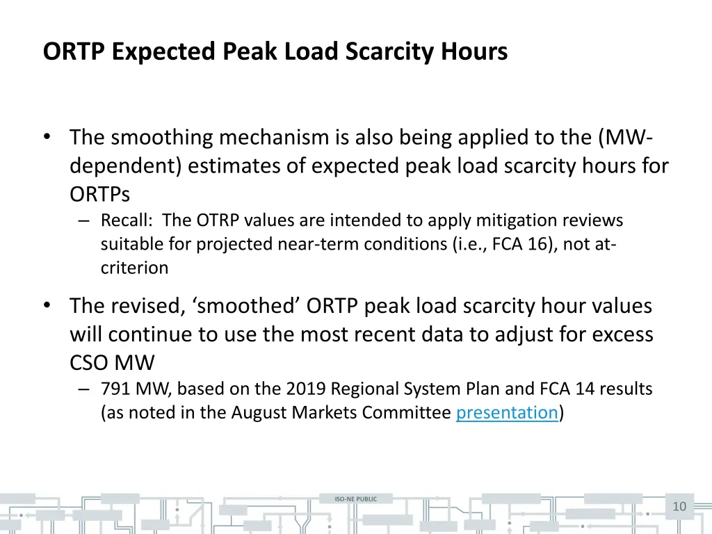 ortp expected peak load scarcity hours