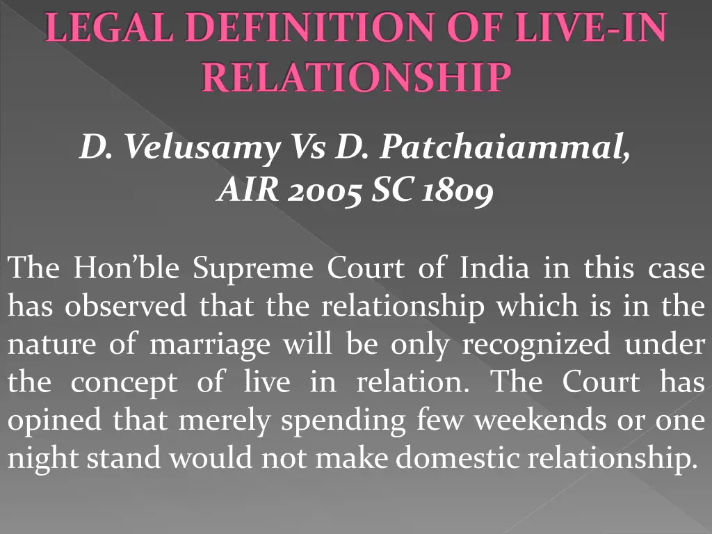 legal definition of live in relationship