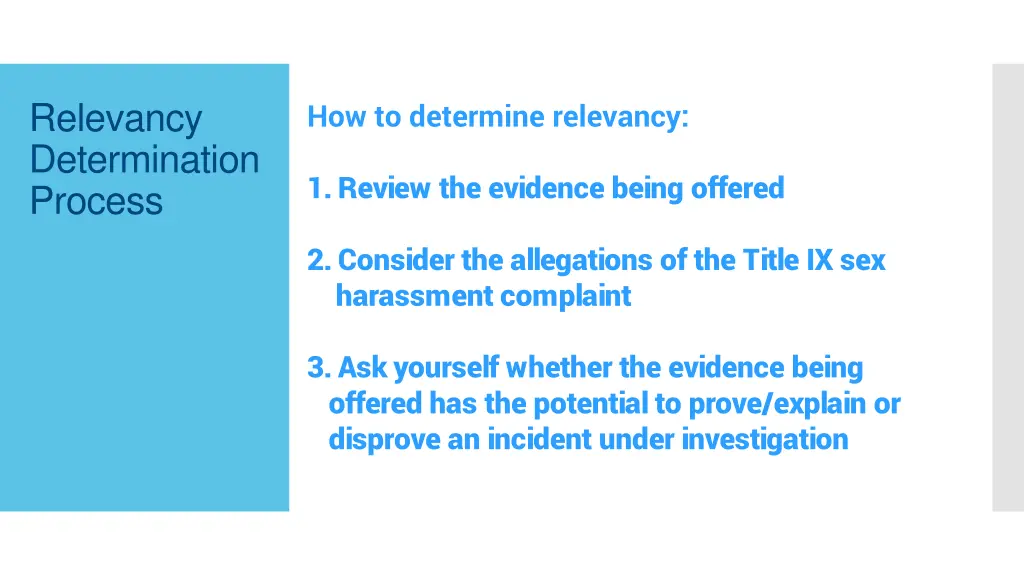 relevancy determination process