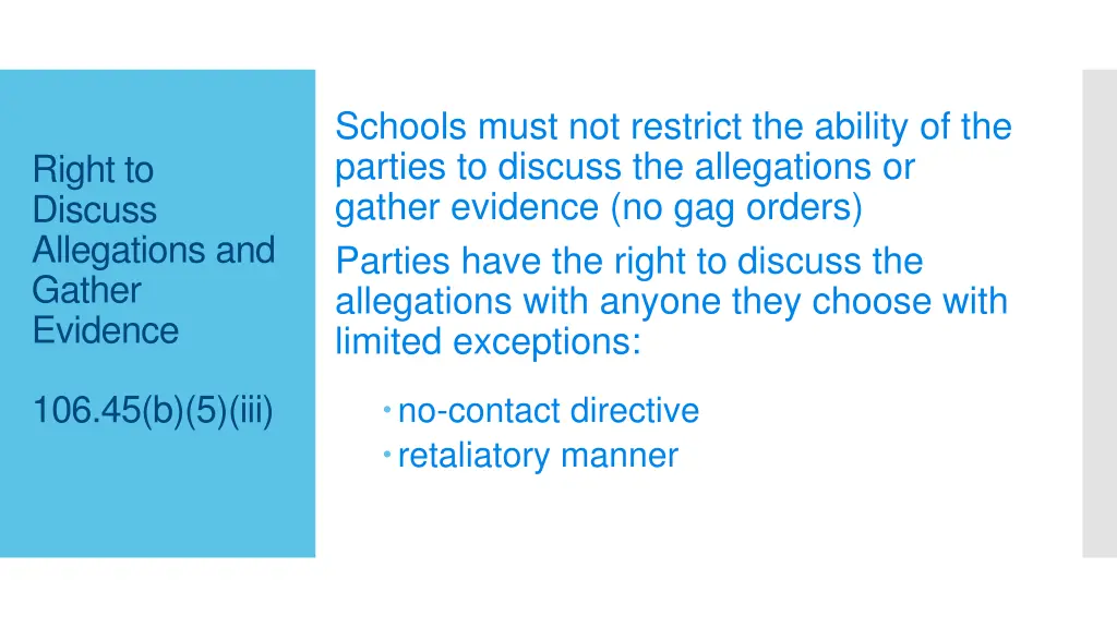 schools must not restrict the ability