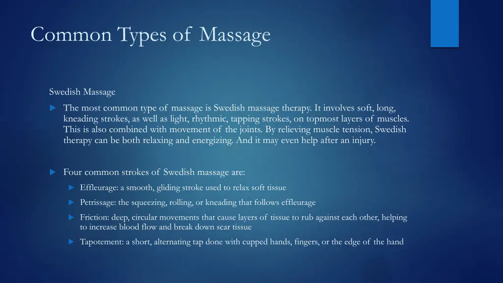 common types of massage 1