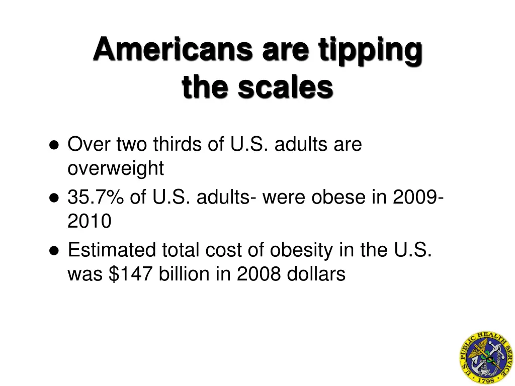 americans are tipping the scales