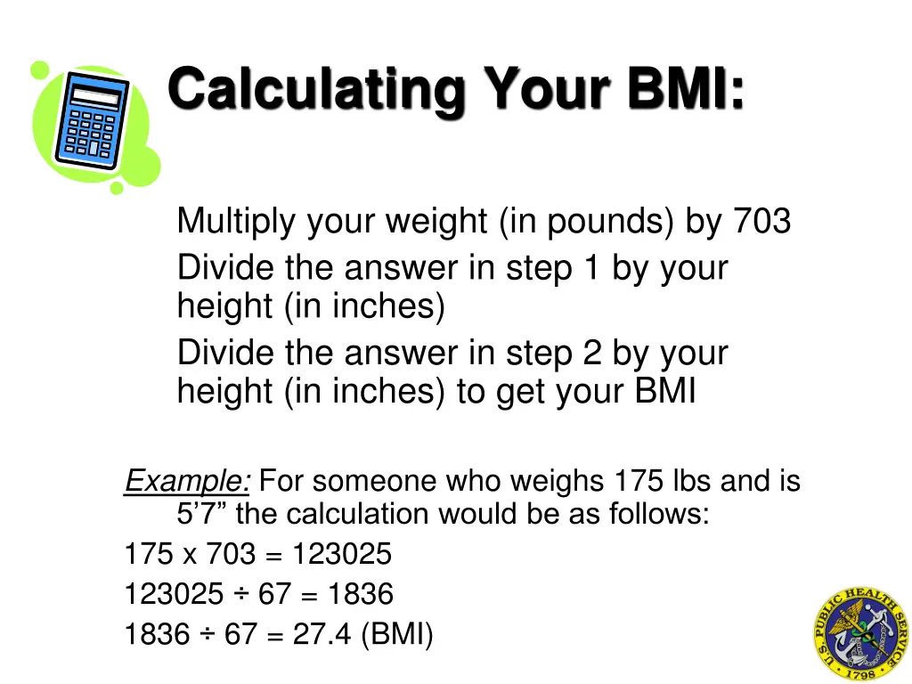 calculating your bmi