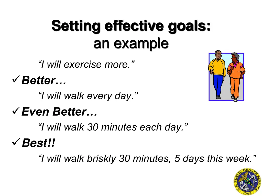 setting effective goals an example