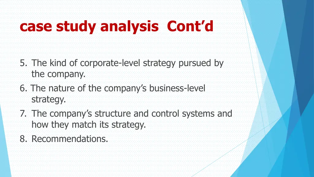 case study analysis cont d