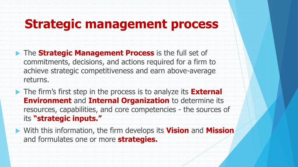 strategic management process