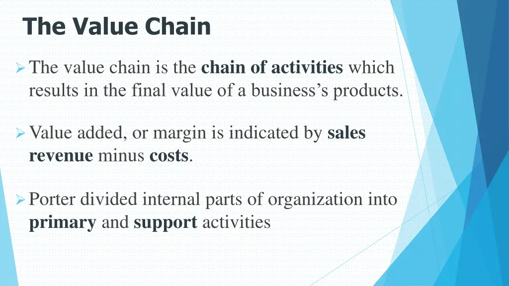 the value chain