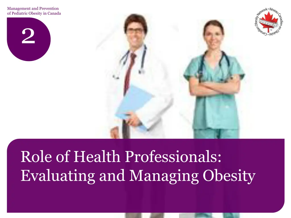 management and prevention of pediatric obesity 1