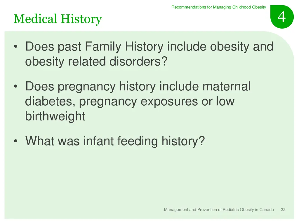 recommendations for managing childhood obesity 11