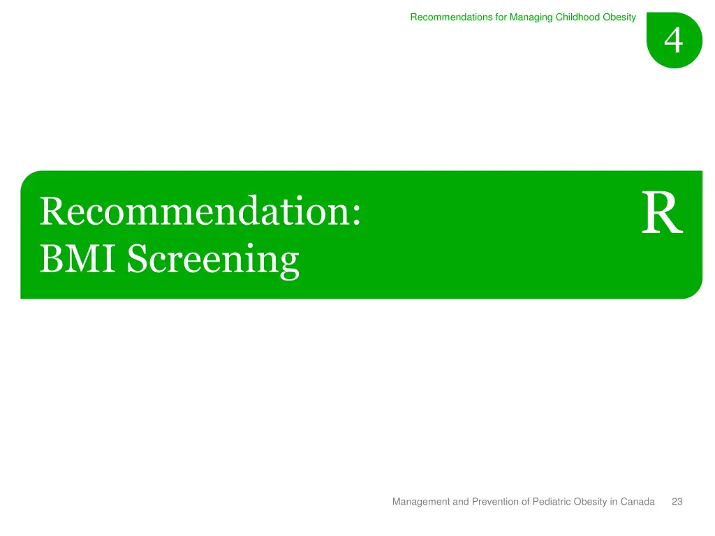 recommendations for managing childhood obesity 2