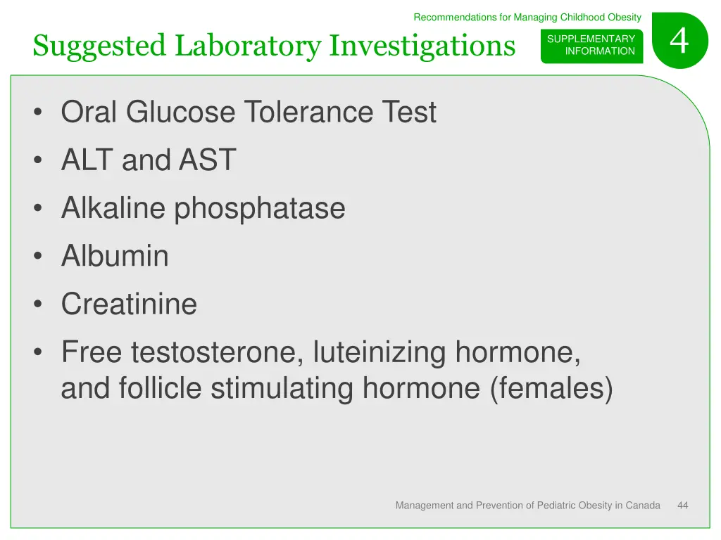 recommendations for managing childhood obesity 23